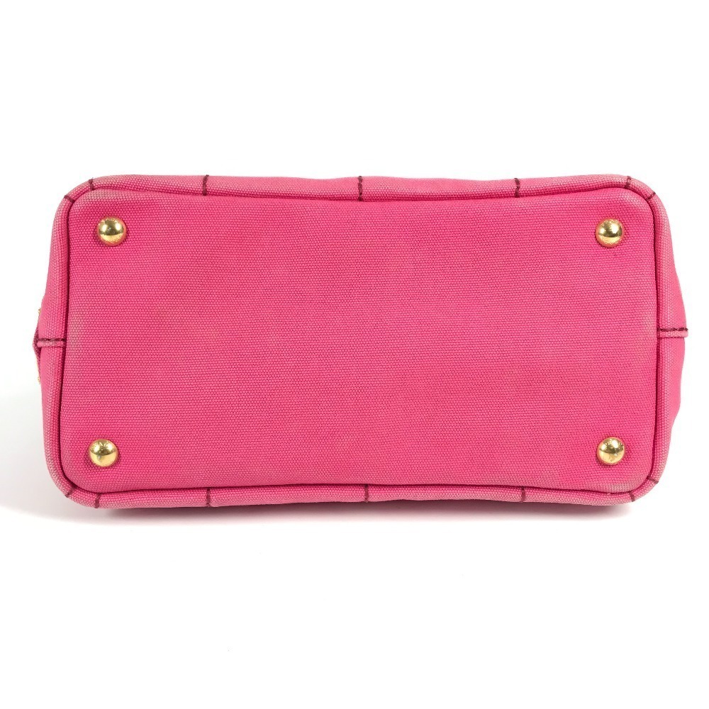 Prada Canapa logo tote bag shoulder crossbody handbag pink canvas - Picture 6 of 15